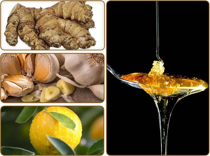 health benefits of ginger garlic, lemon and honey mixture